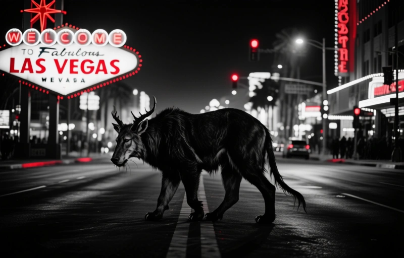 Visuelle Darstellung von Wildtier auf I-11 in Las Vegas