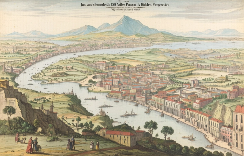 Visual representation of Jan van Stinemolen's 1582 Naples Panorama