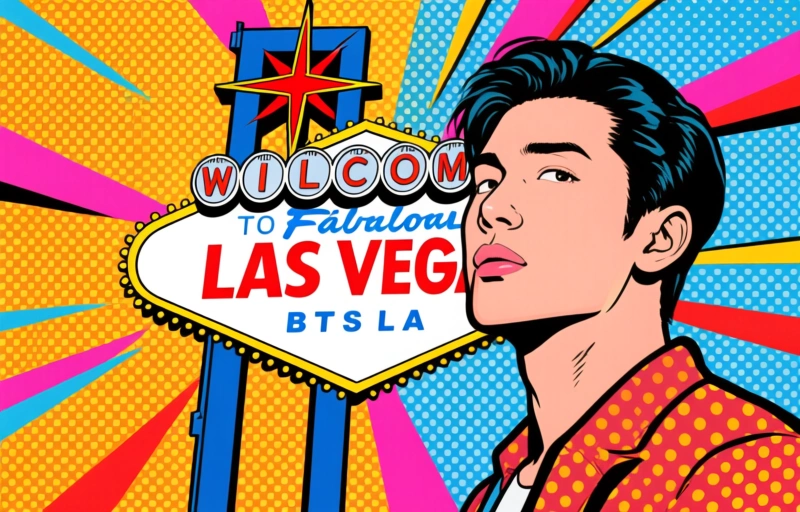 Visuaalinen esitys aiheesta BTS valtaa Las Vegasin energiaa sykkivällä kiertueella