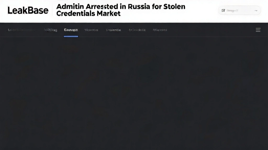 LeakBase Admin Arrested in Russia for Stolen Credentials Market