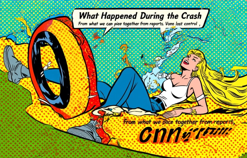 Visual representation of Lindsey Vonn's Olympic Downhill Crash