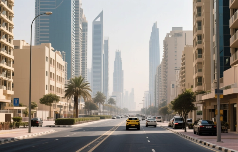 Visual representation of Dubai's New Al Rowaiyah Street Cuts Commute Time by 60%