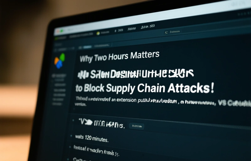 Visual representation of VS Code Delays Extension Updates to Block Supply Chain Attacks