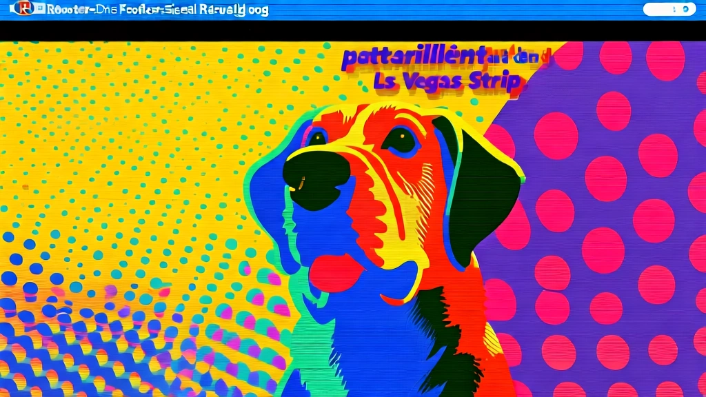 Roboter-Sicherheitshund patrouilliert auf dem Las Vegas Strip