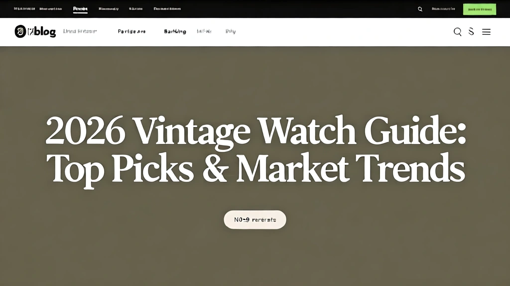 2026 Vintage Watch Guide: Top Picks & Market Trends