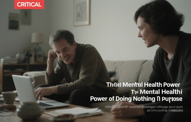 The Mental Health Power of Doing Nothing on Purpose