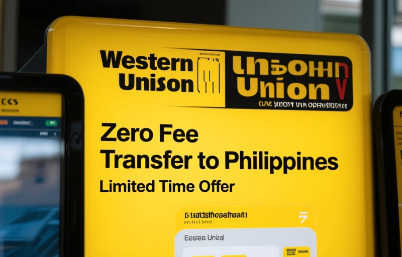 Visual representation of Western Union Zero Fee Transfer to Philippines