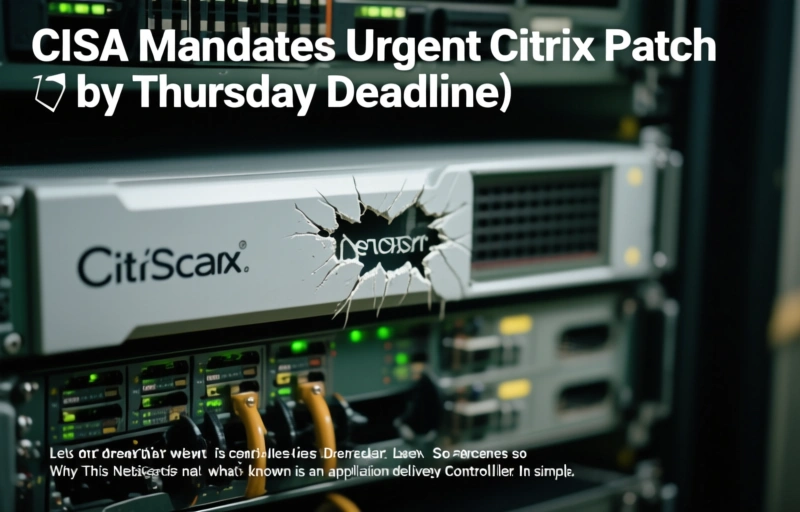 Visual representation of CISA Mandates Urgent Citrix Patch by Thursday Deadline