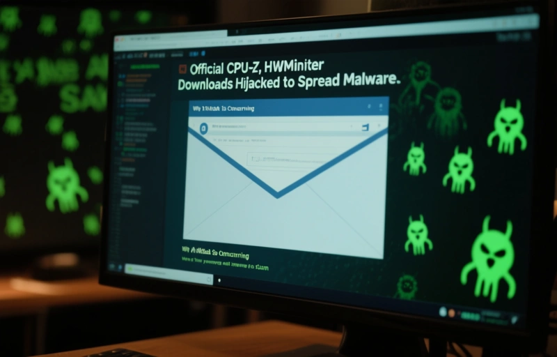 Visual representation of Official CPU-Z, HWMonitor Downloads Hijacked to Spread Malware