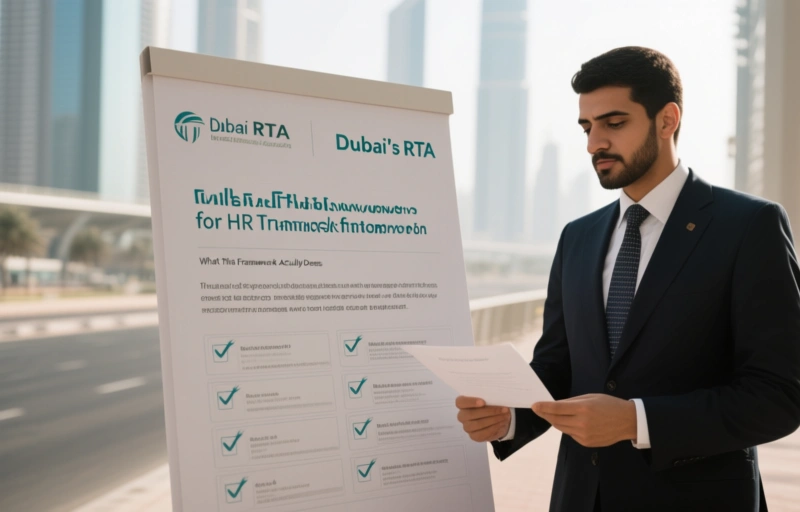 Visual representation of Dubai's RTA Future Skills Framework for HR Transformation