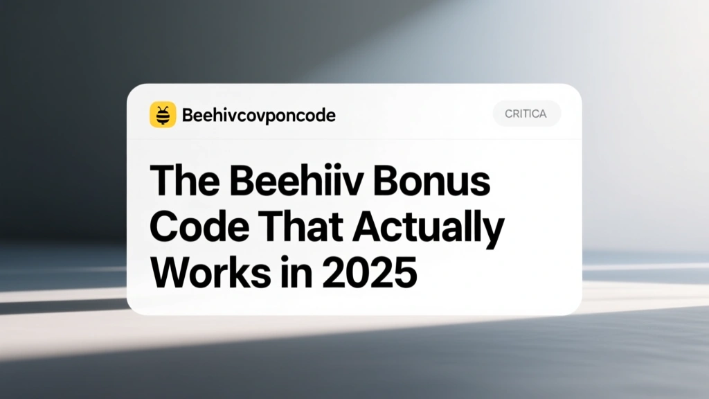 The Beehiiv Bonus Code That Actually Works in 2025