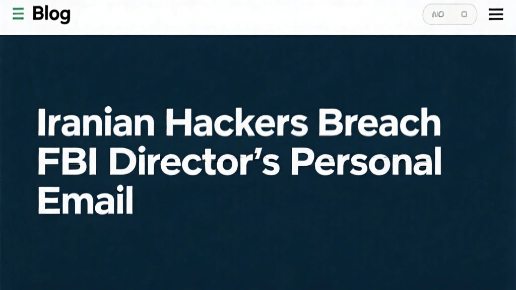 Iranian Hackers Breach FBI Director's Personal Email