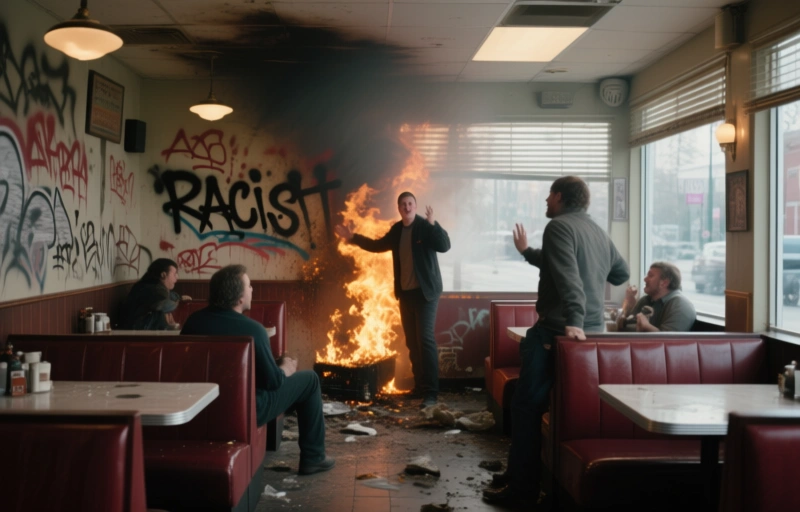 Racist Graffiti and Fire: Arson Suspected at Restaurant
