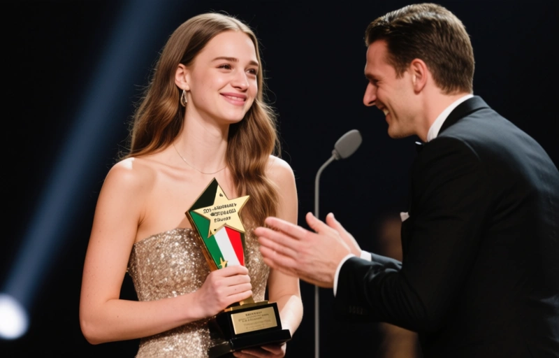 Visuelle Darstellung von Thea Summers gewinnt 'Best International Rising Star' in Italien