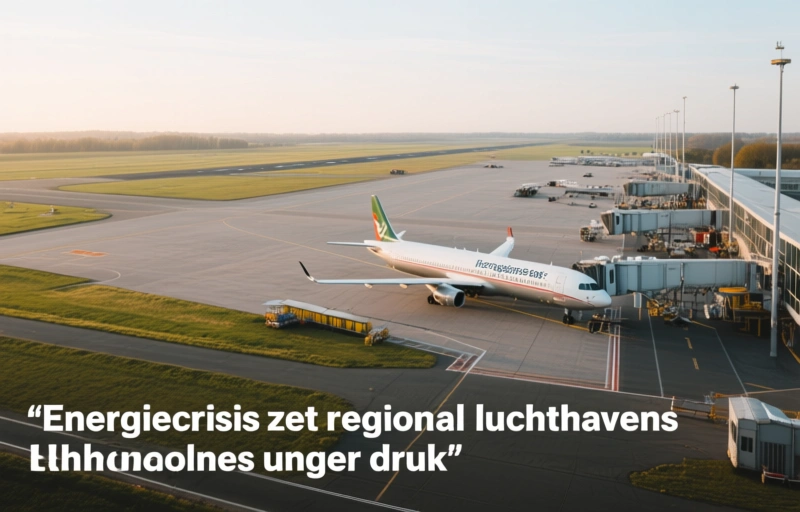 Visuele weergave van Energiecrisis zet regionale luchthavens onder druk
