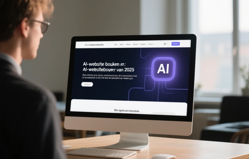 Visuele weergave van AI-website bouwen