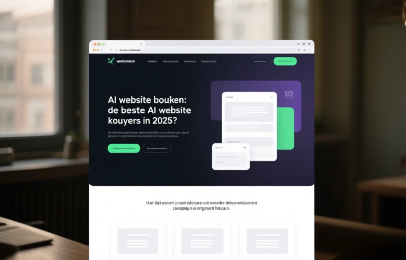 Visuele weergave van AI website bouwen