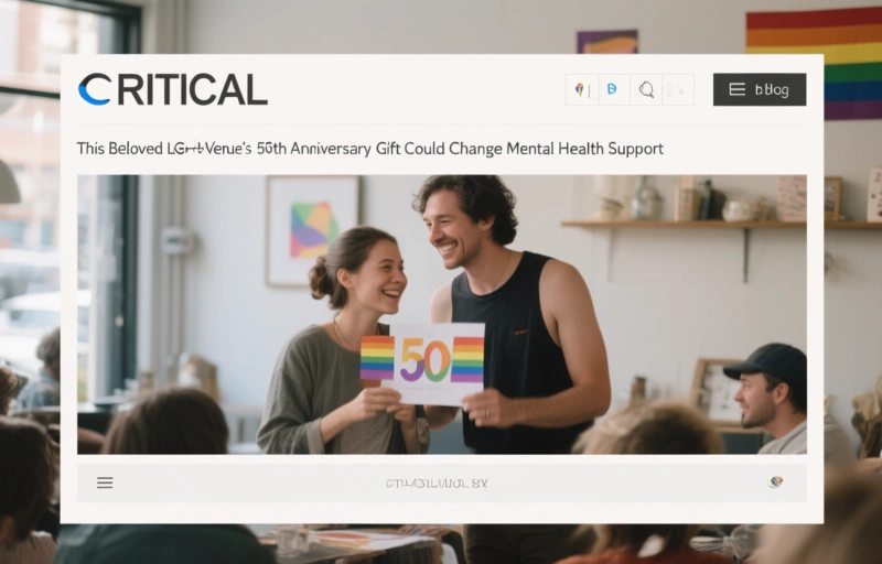 This Beloved LGBTQ+ Venue's 50th Anniversary Gift Could Change Mental Health Support