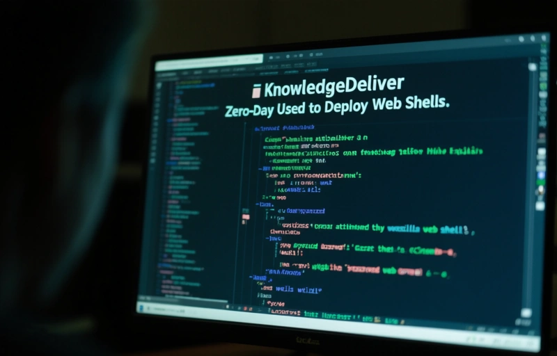 Visual representation of KnowledgeDeliver Zero-Day Used to Deploy Web Shells