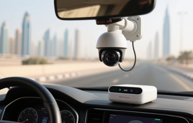 Visual representation of Dubai's Smart Cameras Transform Driver Training Oversight