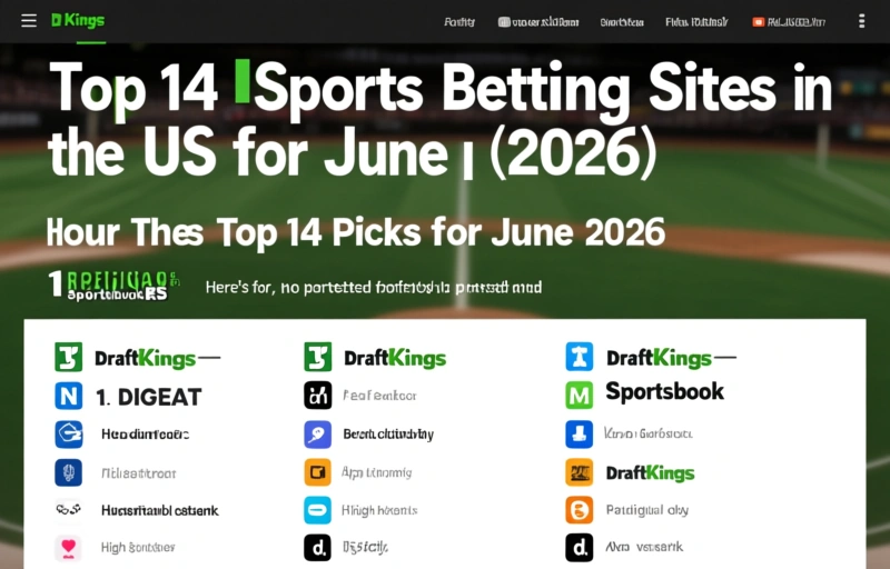 Visual representation of Top 14 Sports Betting Sites in the US for June 2026