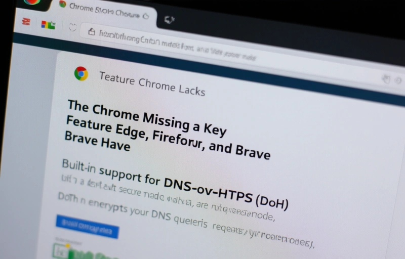 Visual representation of Chrome Missing a Key Feature Edge, Firefox, and Brave Have