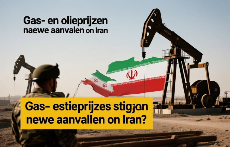 Visuele weergave van Gas- en olieprijzen stijgen na nieuwe aanvallen op Iran