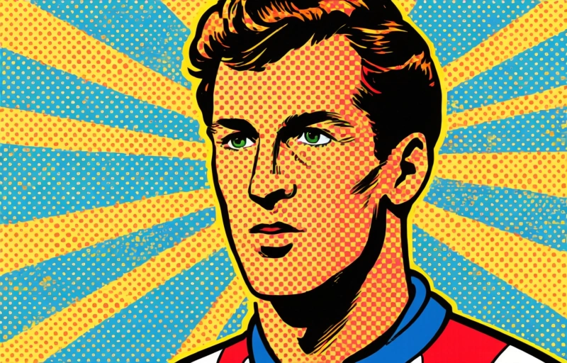 Visual representation of Bergkamp over Cruijffs geniale aanpak