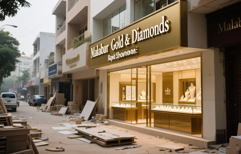 Visual representation of Malabar Gold & Diamonds Rapid Expansion