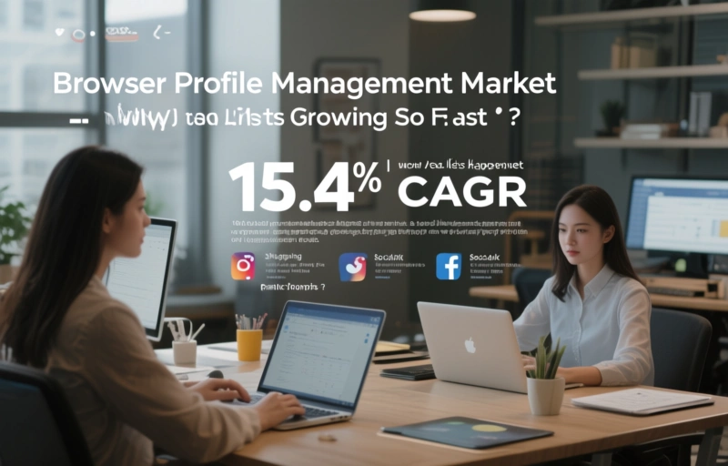 Visual representation of Browser Profile Management Market Booming at 15.4% CAGR