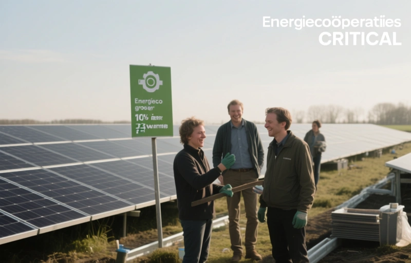 Energiecoöperaties groeien: 10% meer zon, 23 warmteprojecten