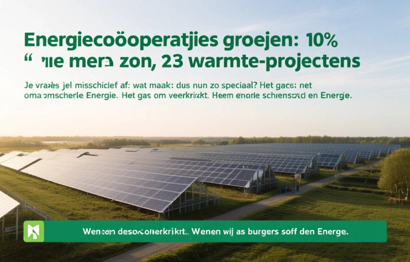 Visuele weergave van Energiecoöperaties groeien