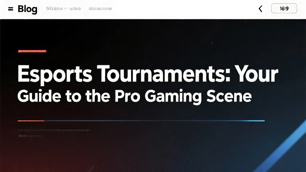 Esports Tournaments: Your Guide to the Pro Gaming Scene