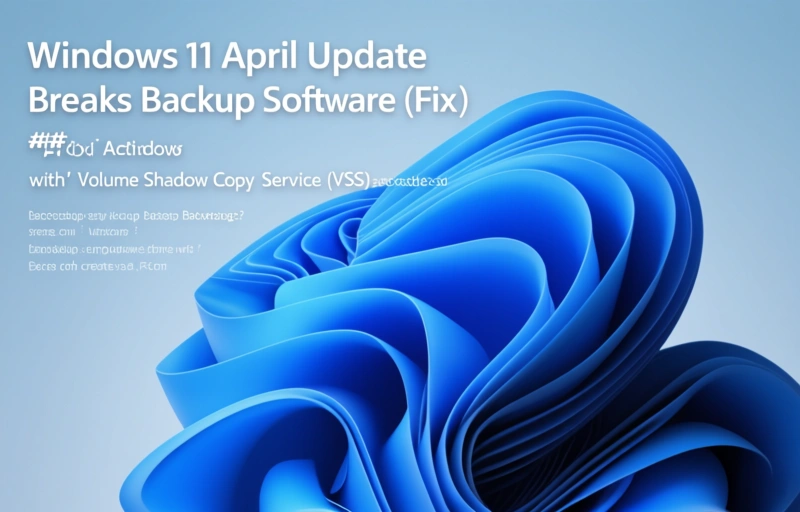 Visual representation of Windows 11 April Update Breaks Backup Software (Fix)