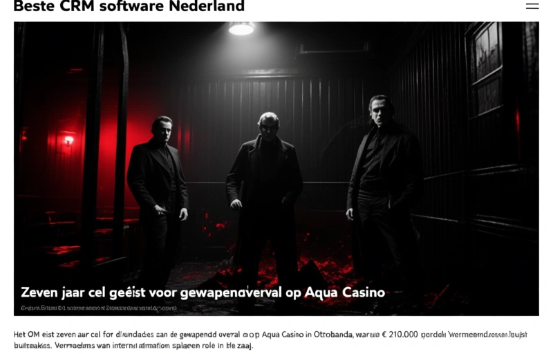 Zeven jaar cel geëist voor gewapende overval op Aqua Casino
