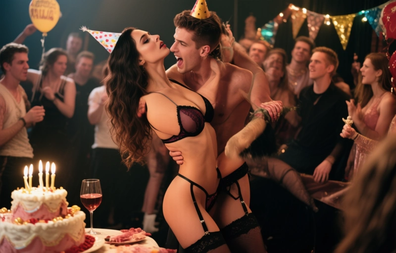 Visuelle Darstellung von Cara Mella feiert Geburtstag mit heisser Dreier-Szene