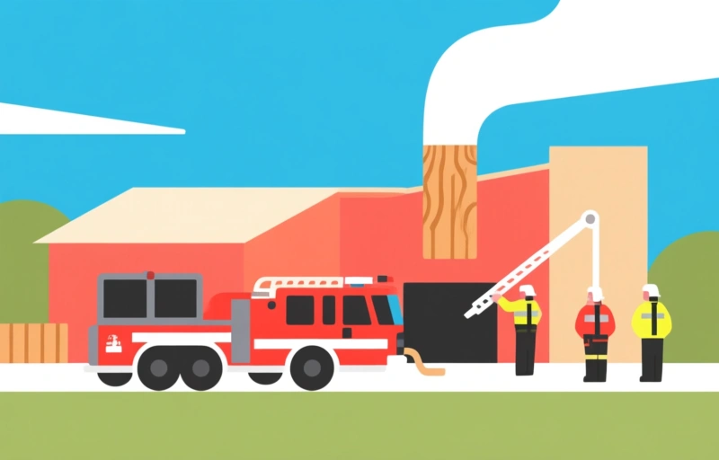 Grote houtzagerijbrand in Wayne County: 24 brandweerkorpsen ingezet