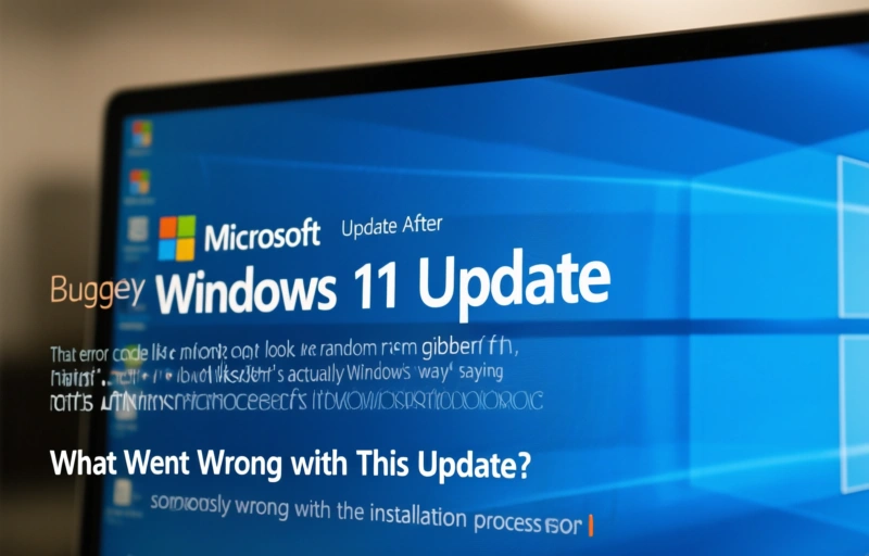 Visual representation of Microsoft Halts Buggy Windows 11 Update After Installation Errors