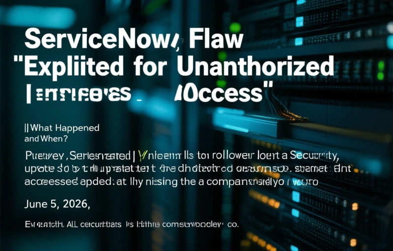 Visual representation of ServiceNow Flaw Exploited for Unauthorized Access