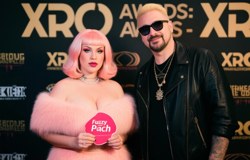 Visuelle Darstellung von Neue Szene von Fuzzy Peach und erstes XRCO-Sponsoring