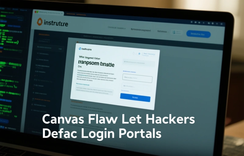 Visual representation of Canvas Flaw Let Hackers Deface Login Portals