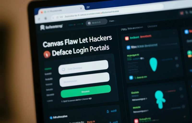 Visual representation of Canvas Flaw Let Hackers Deface Login Portals