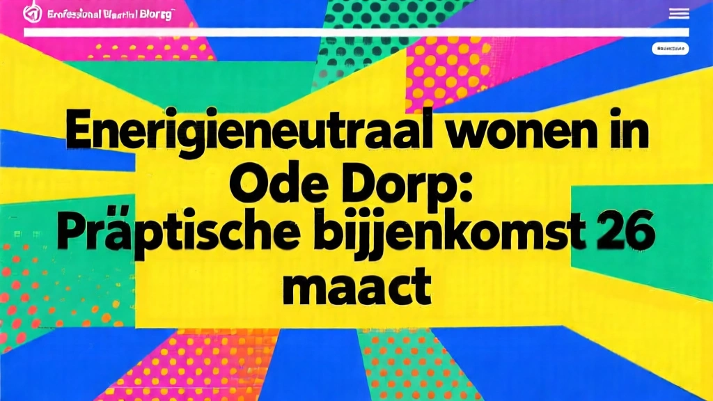 Energieneutraal wonen in Oude Dorp: Praktische bijeenkomst 26 maart
