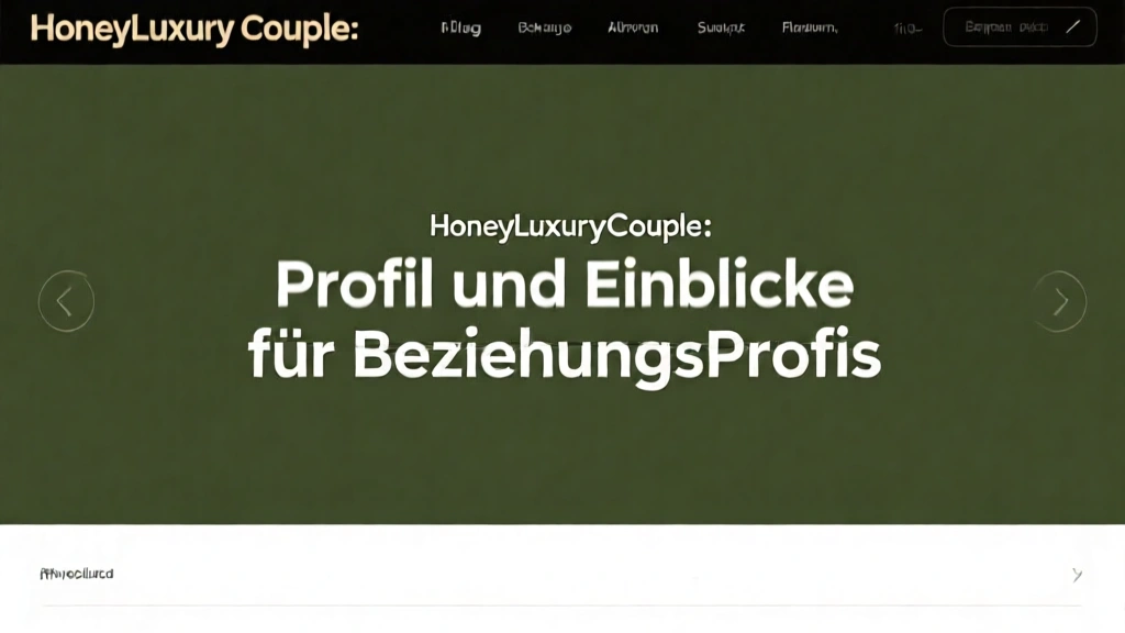 HoneyLuxuryCouple: Profil und Einblicke für Beziehungsprofis