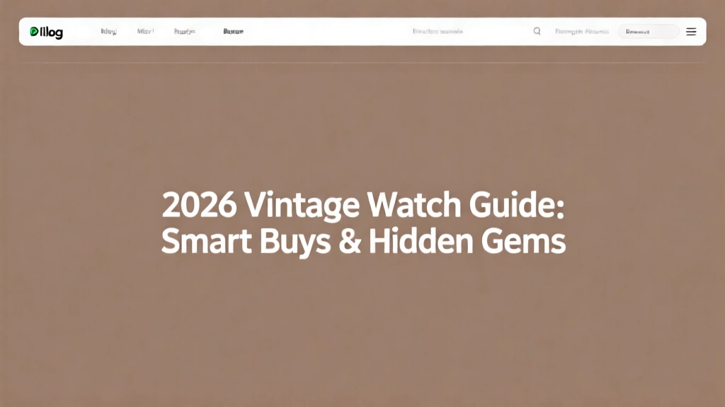 2026 Vintage Watch Guide: Smart Buys & Hidden Gems