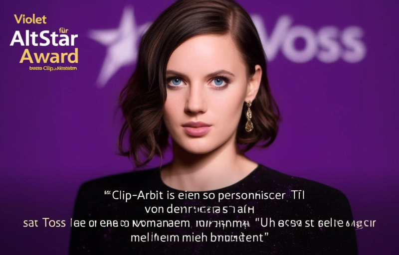 Visuelle Darstellung von Violet Voss für AltStar Award als beste Clip-Künstlerin nominiert