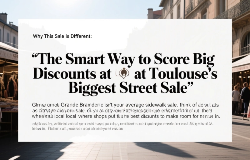 Visual representation of The Smart Way to Score Big Discounts at Toulouse's Biggest Street Sale