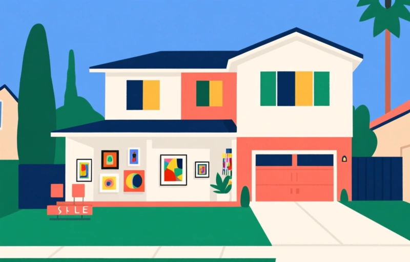 Art-Led Staging Transforms Sherman Oaks Home Sale