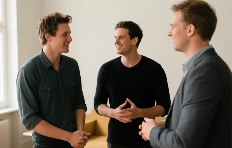 Visuelle Darstellung von Jon Ryder und Tripp Tallon teilen sich Dex Devall bei Family Dick