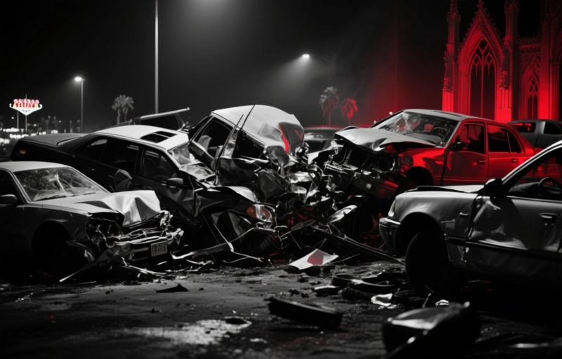 Schwerer Unfall in Las Vegas: Mehrere Fahrzeuge überschlagen sich